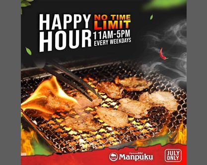 Manpuku ရဲ့ No Time Limit & Happy Hour အစီအစဉ်လေး