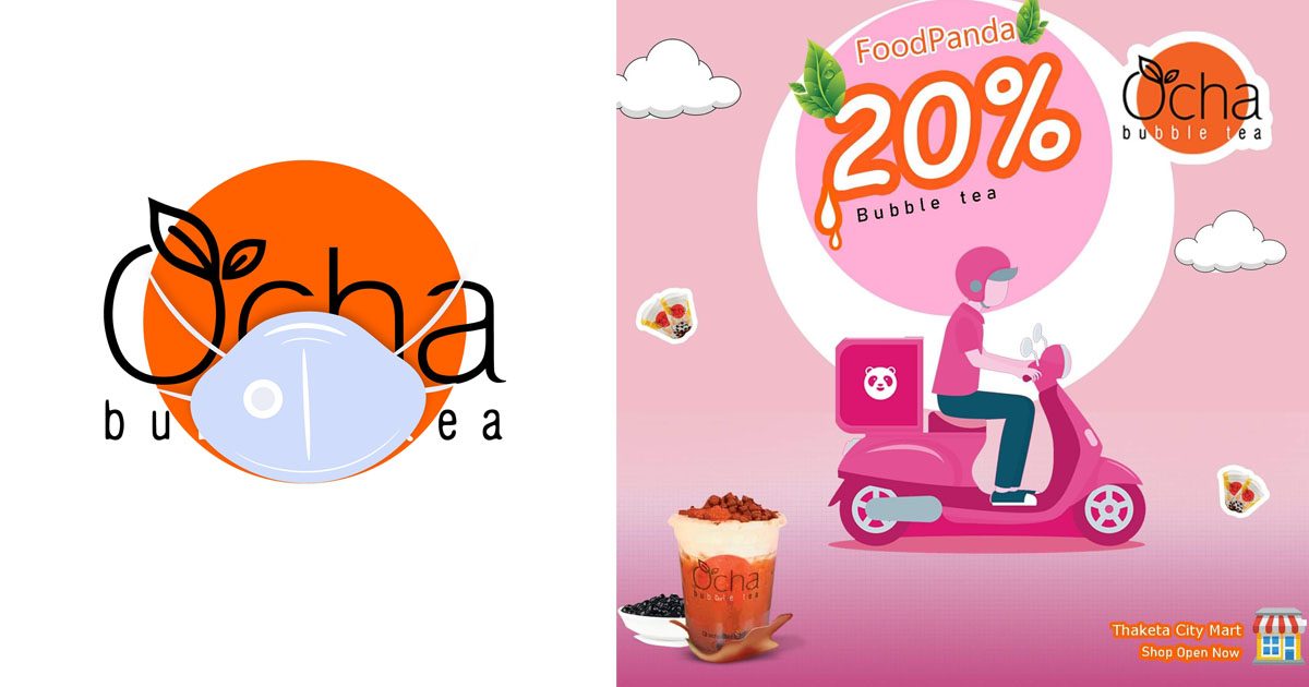 Foodpandaက မှာမှ Ocha Bubble Tea ရဲ့ Promotionကိုရမှာနော်